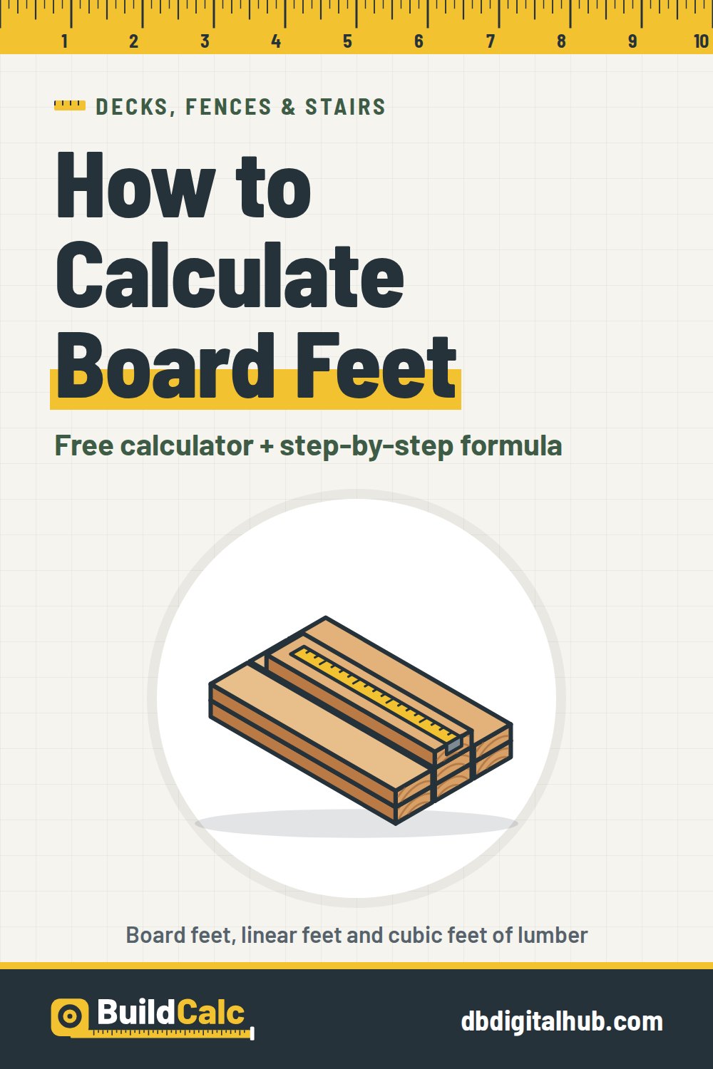 Pinterest image for Board Foot Calculator: How to Calculate Board Feet