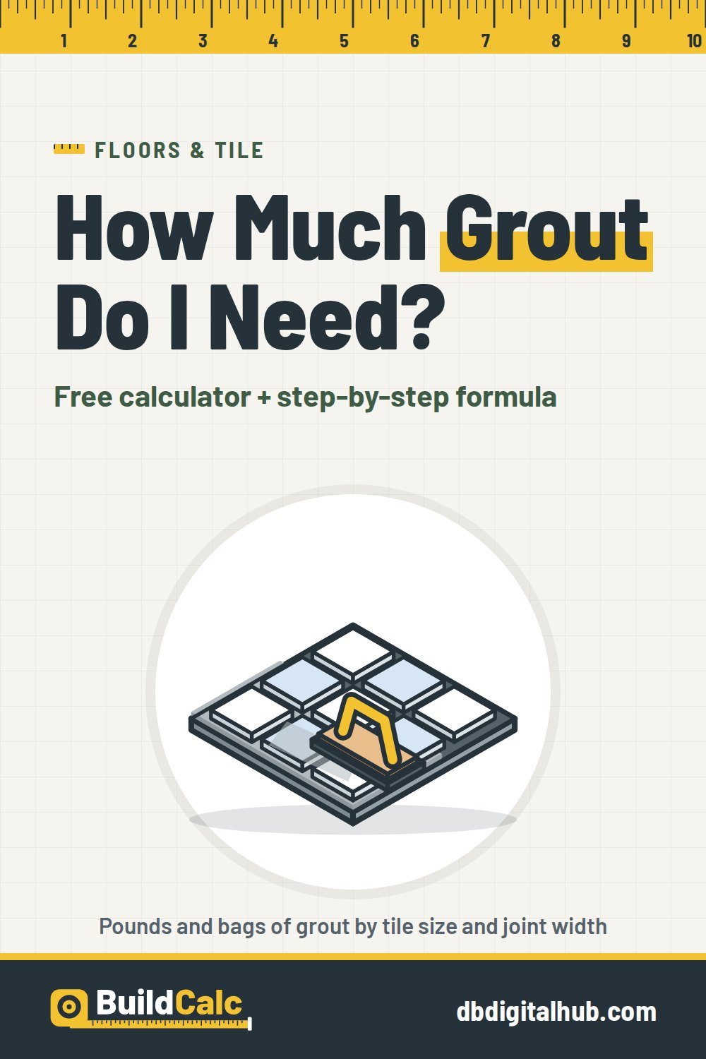 Pinterest image for Grout Calculator: How Much Grout Do I Need?