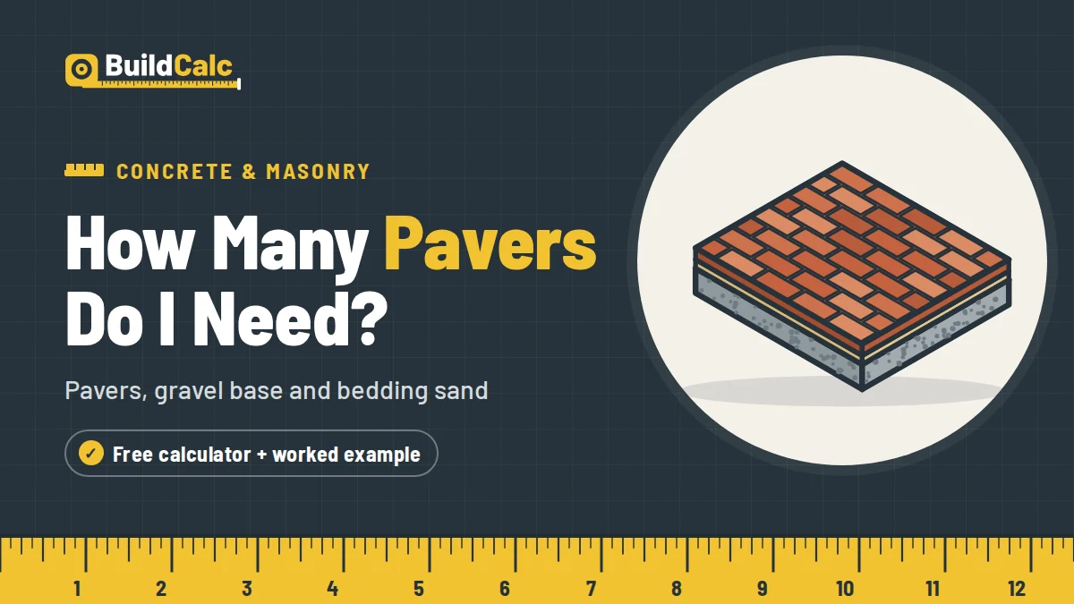 Paver Calculator: How Many Pavers Do I Need? — BuildCalc guide cover illustration