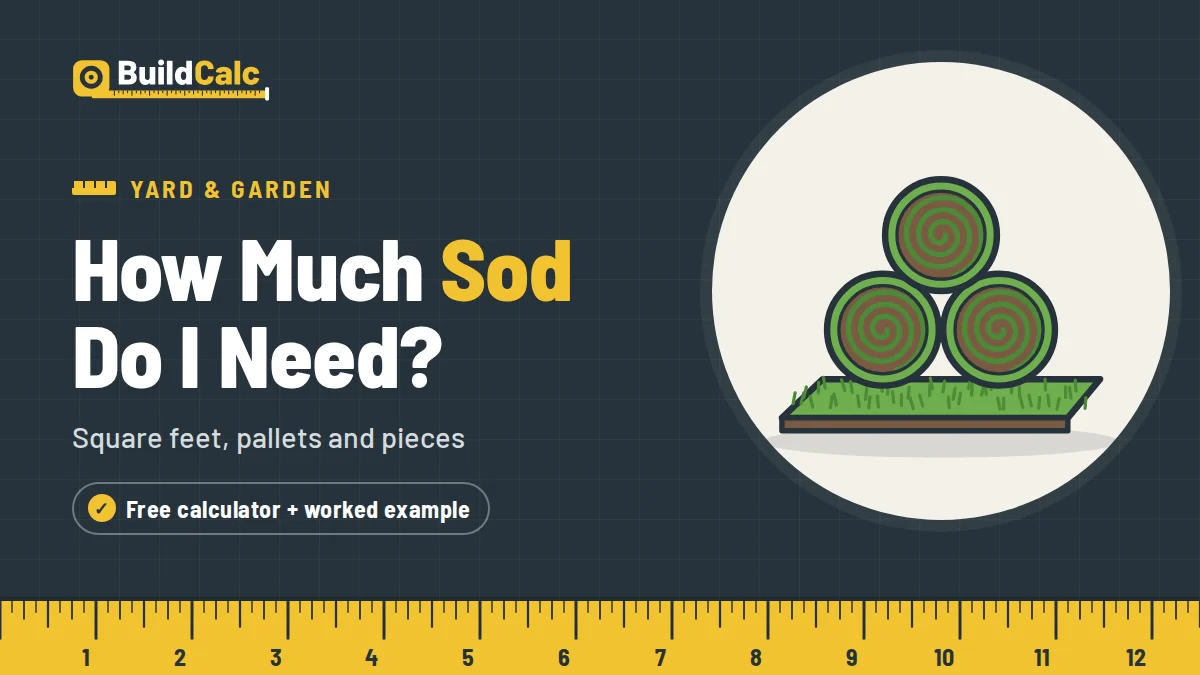 Sod Calculator: How Much Sod Do I Need? — BuildCalc guide cover illustration