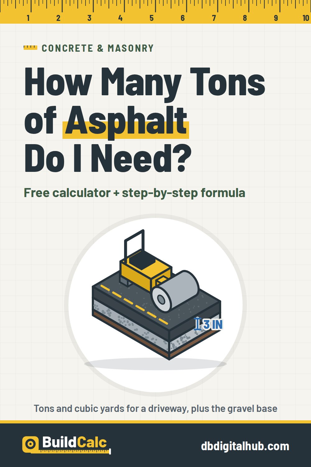 Pinterest image for Asphalt Calculator: How Many Tons of Asphalt Do I Need?