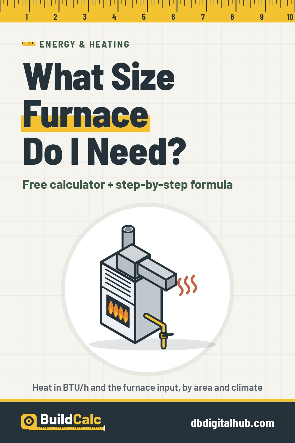 Pinterest image for Furnace Size Calculator: What Size Furnace Do I Need?